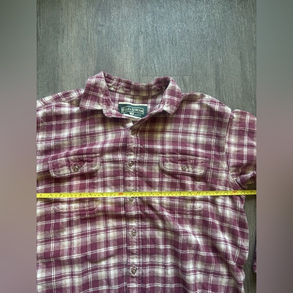 Field & Stream Men's Plaid Shirt - Burgundy and White - Picture 4 of 5
